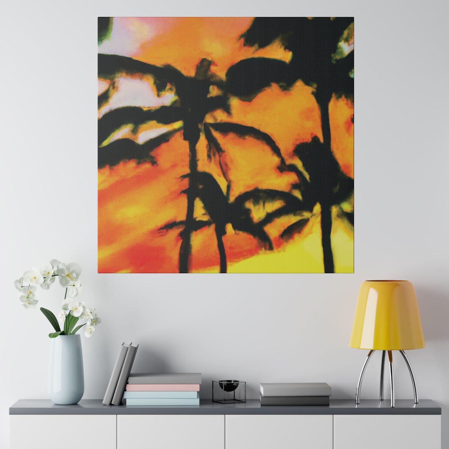 8694V - Miami Beach Sunset Painting Print | Miami | Beach | Sunset | Poster | Home Decor | Wall Art | Canvas