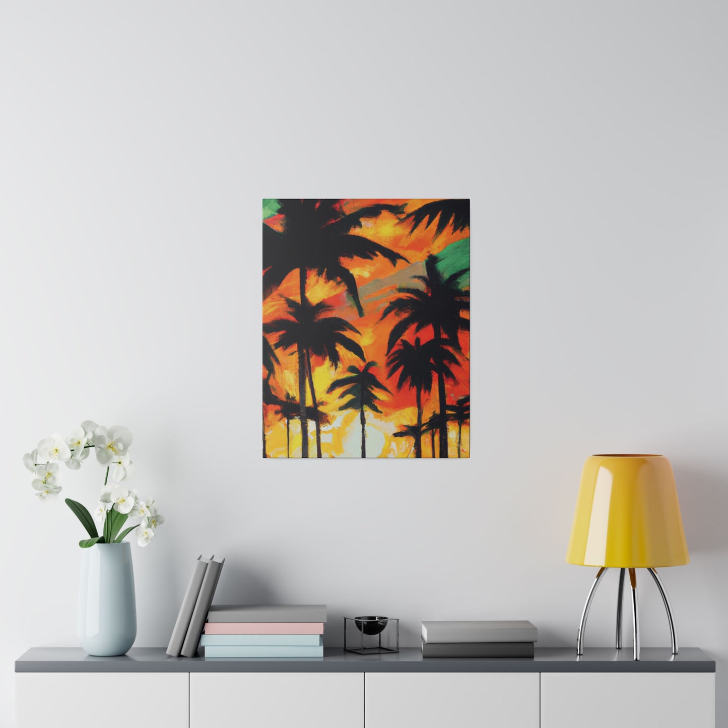 4567E - Miami Beach Sunset Painting Print | Miami | Beach | Sunset | Poster | Home Decor | Wall Art | Canvas