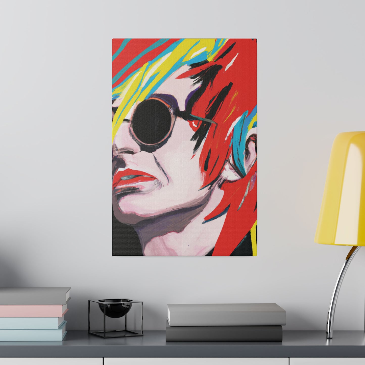 9573V - Rockstar Painting Print | Face | Abstract | Poster | Home Decor | Wall Art | Music Art | Canvas