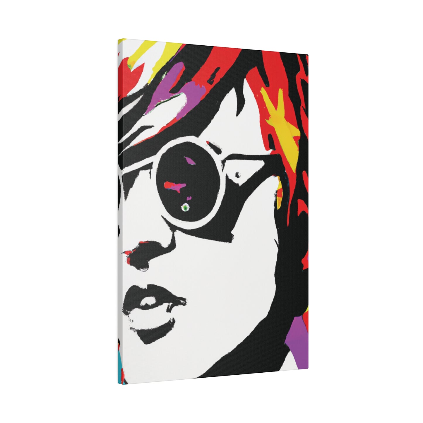 199N - Rockstar Painting Print | Face | Abstract | Poster | Home Decor | Wall Art | Music Art | Canvas