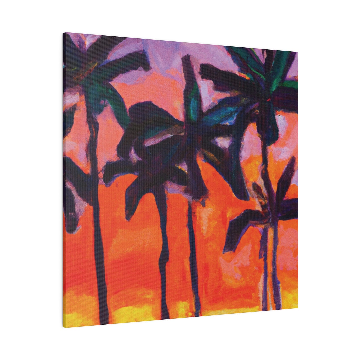 5618V - Miami Beach Sunset Painting Print | Miami | Beach | Sunset | Poster | Home Decor | Wall Art | Canvas