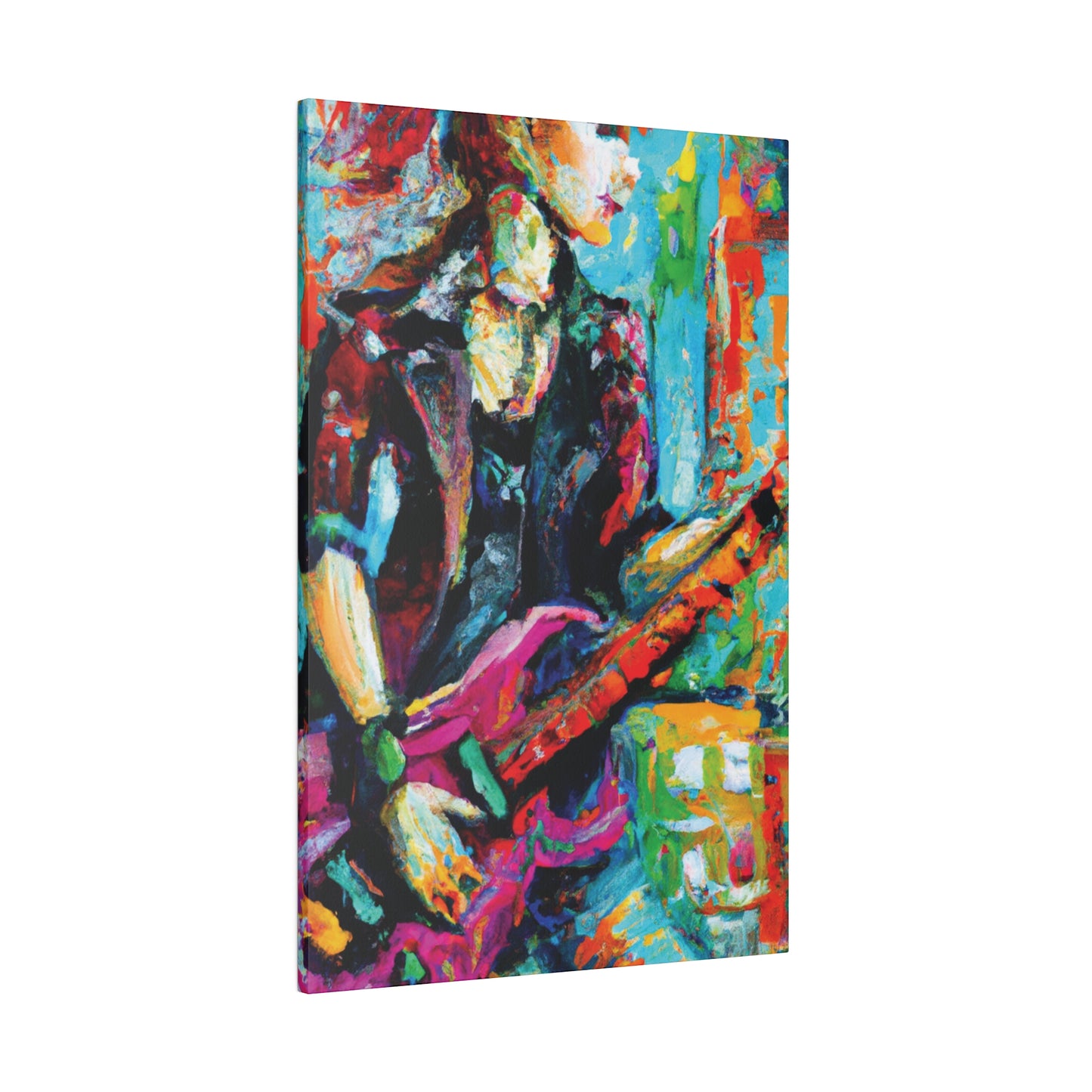 5003E - Rockstar Oil Painting Style Print | Poster | Home Decor | Wall Art | Music Art | Canvas