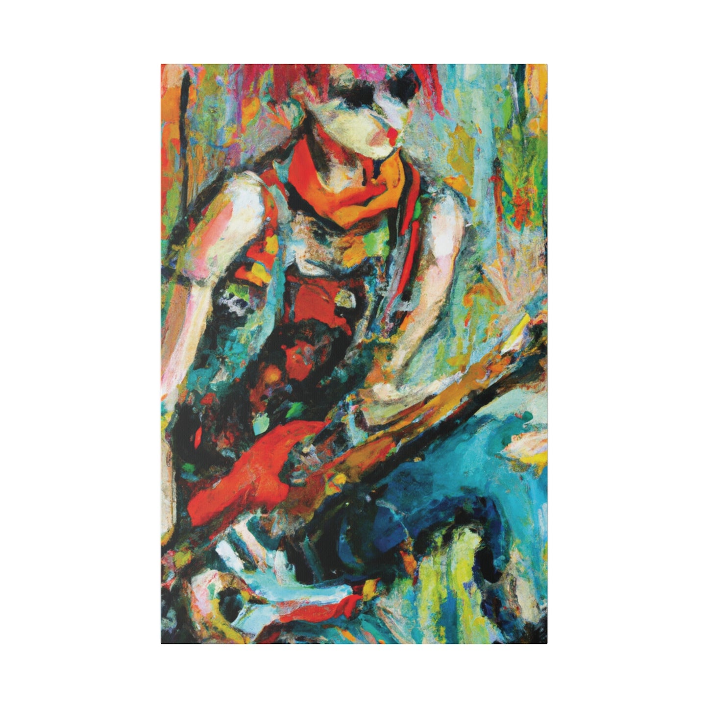 7494M - Rockstar Oil Painting Style Print | Poster | Home Decor | Wall Art | Music Art | Canvas