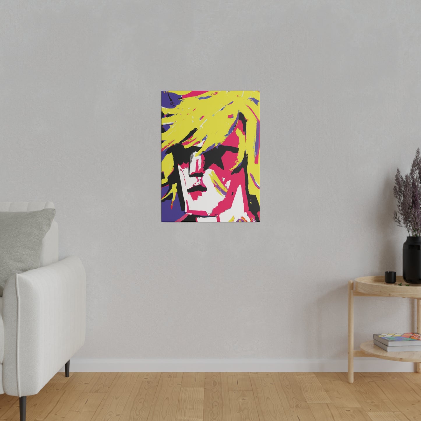 7709F - Rockstar Painting Print | Face | Abstract | Poster | Home Decor | Wall Art | Music Art | Canvas