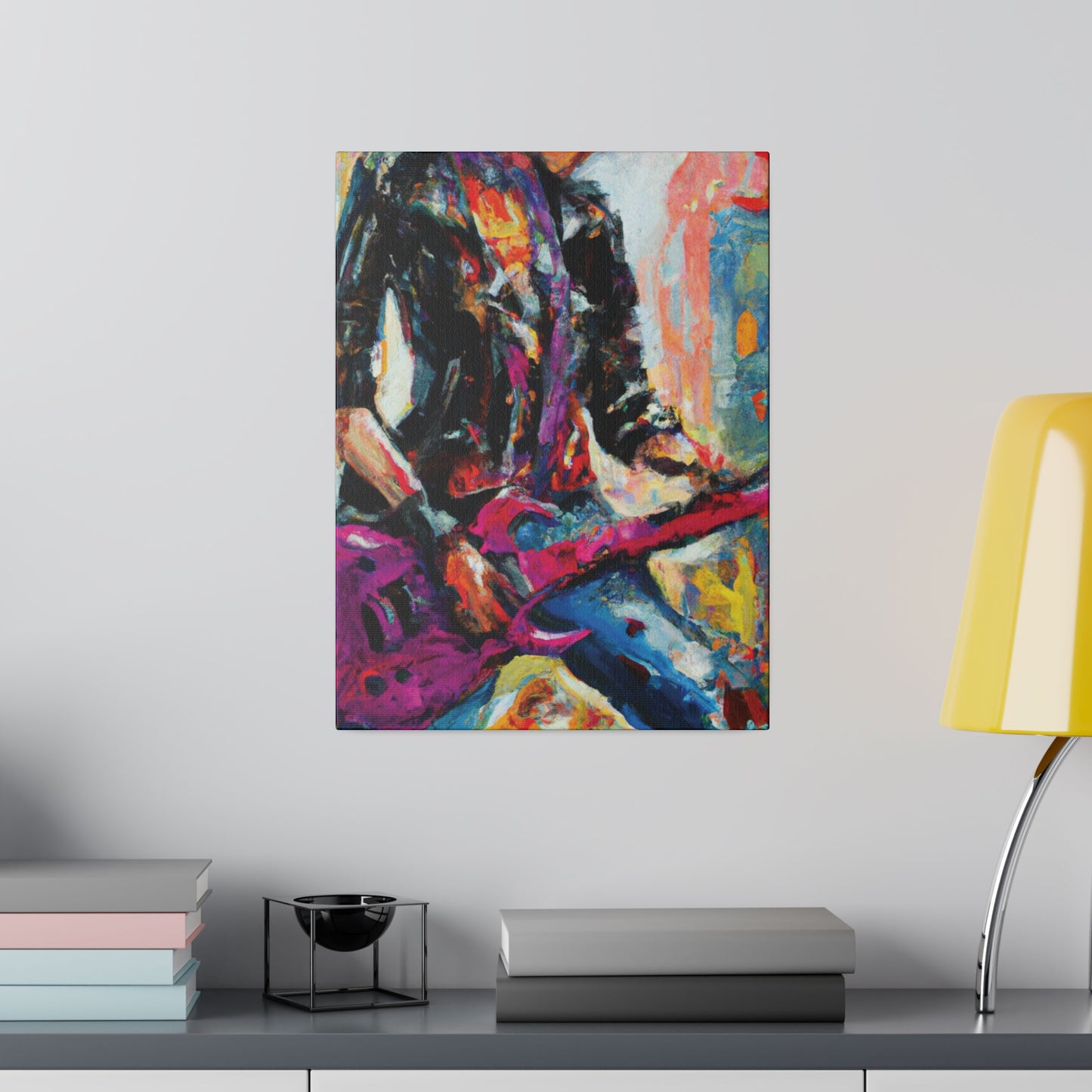 9175L - Rockstar Oil Painting Style Print | Poster | Home Decor | Wall Art | Music Art | Canvas