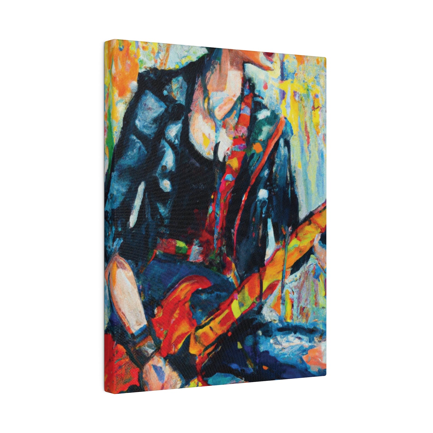 4573T - Rockstar Oil Painting Style Print | Poster | Home Decor | Wall Art | Music Art | Canvas