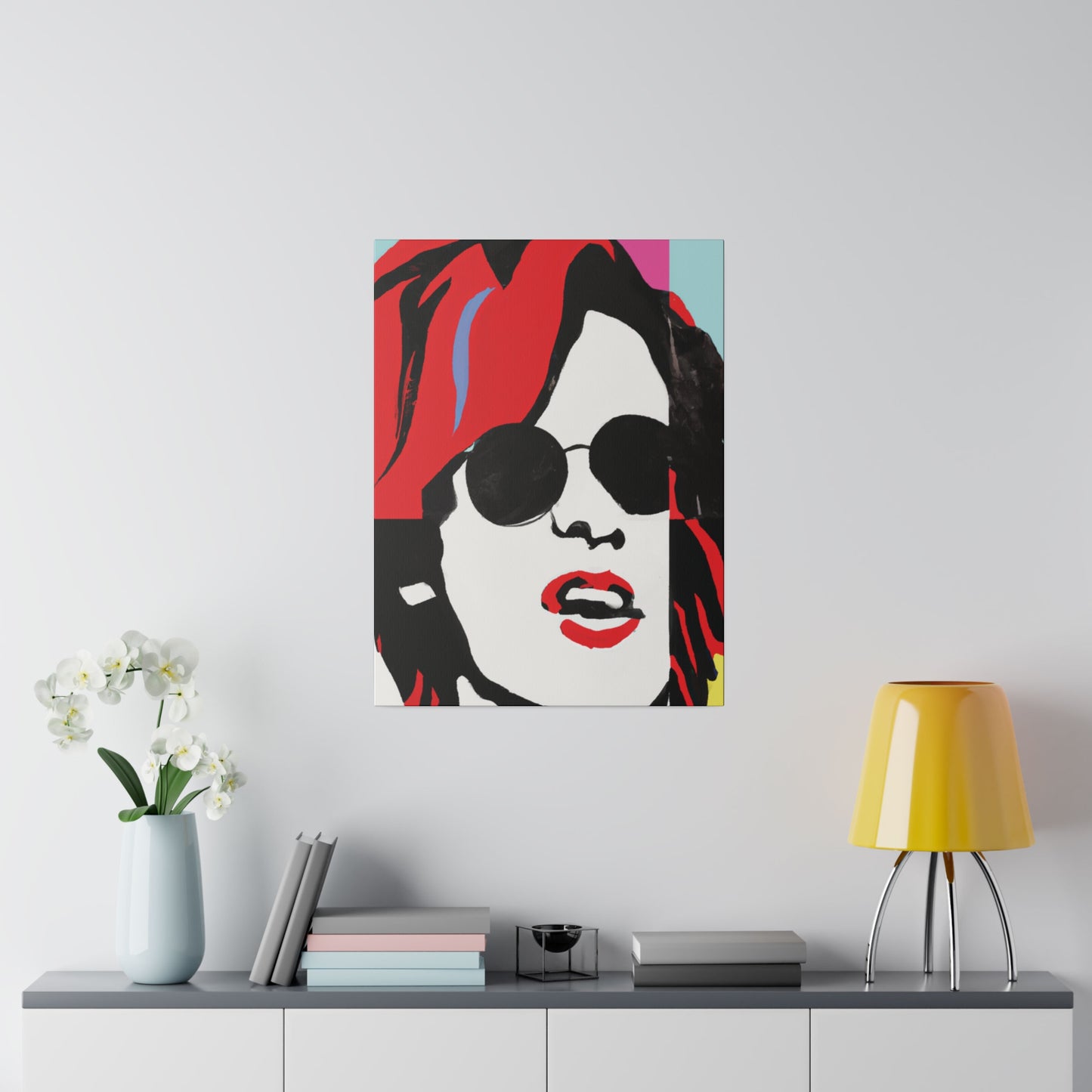 6744T - Rockstar Painting Print | Face | Abstract | Poster | Home Decor | Wall Art | Music Art | Canvas