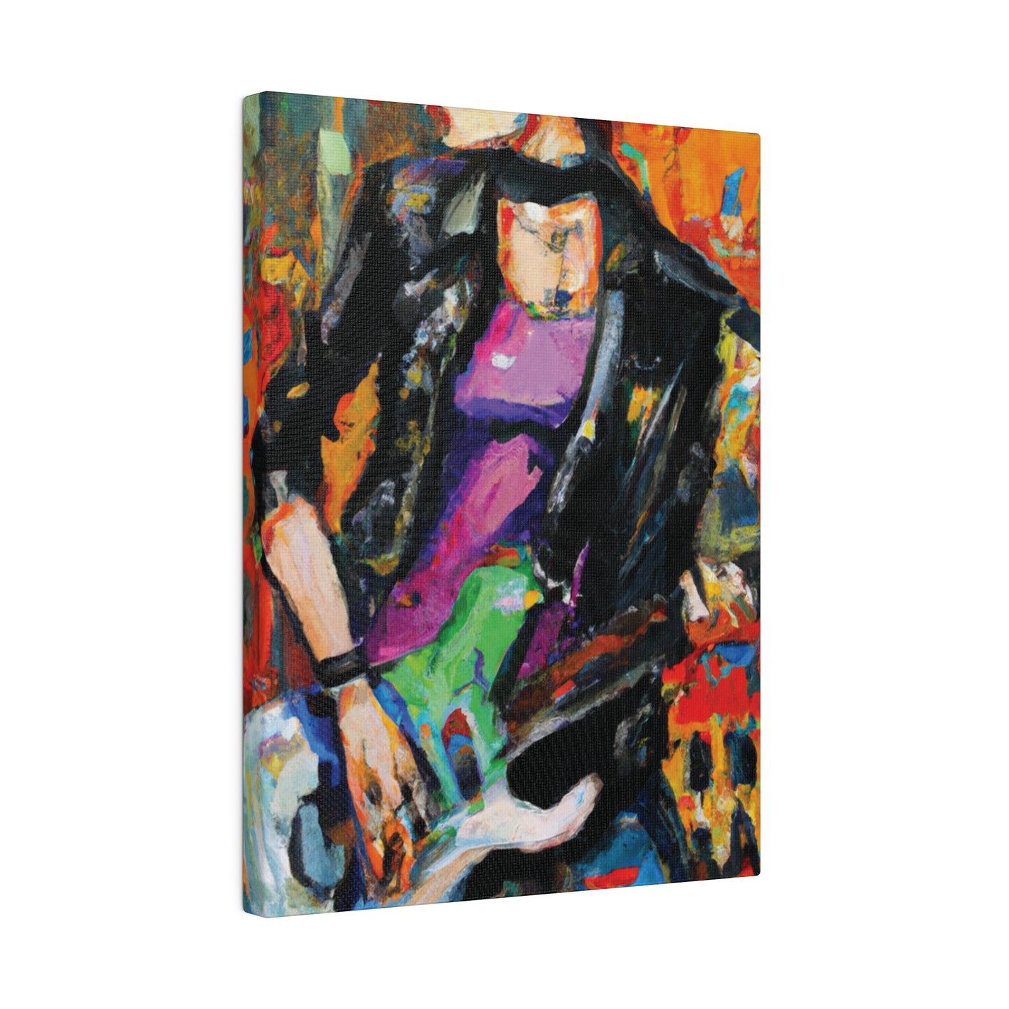 4895R - Rockstar Oil Painting Style Print | Poster | Home Decor | Wall Art | Music Art | Canvas