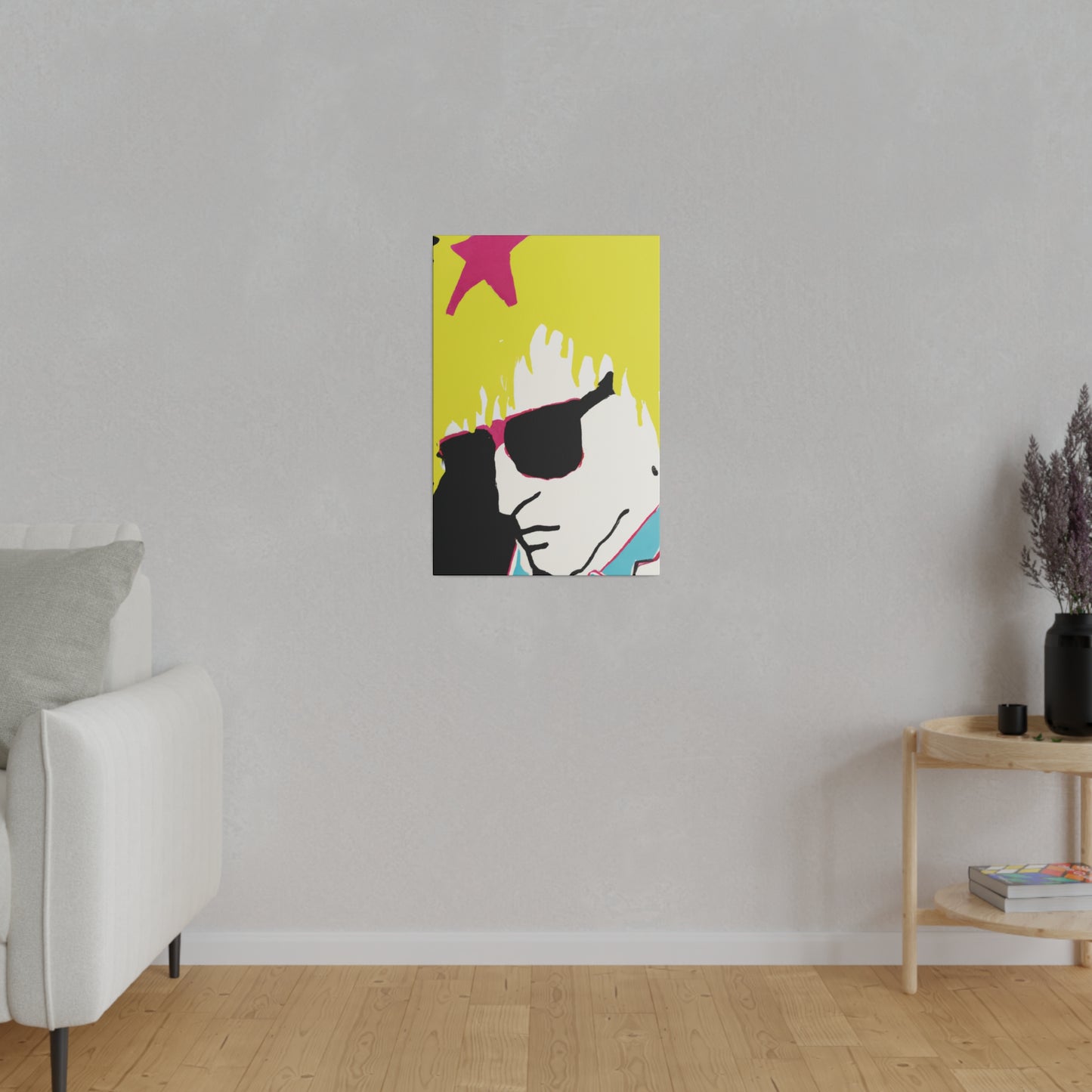 4752G - Rockstar Painting Print | Face | Abstract | Poster | Home Decor | Wall Art | Music Art | Canvas