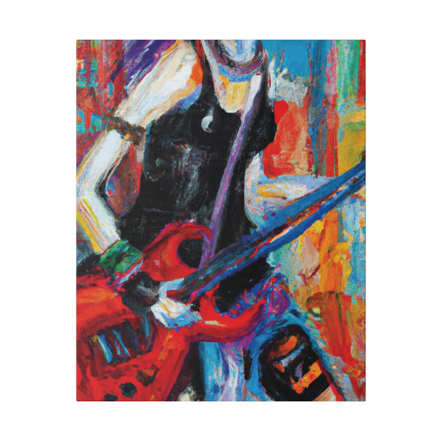 7384Q - Rockstar Oil Painting Style Print | Poster | Home Decor | Wall Art | Music Art | Canvas