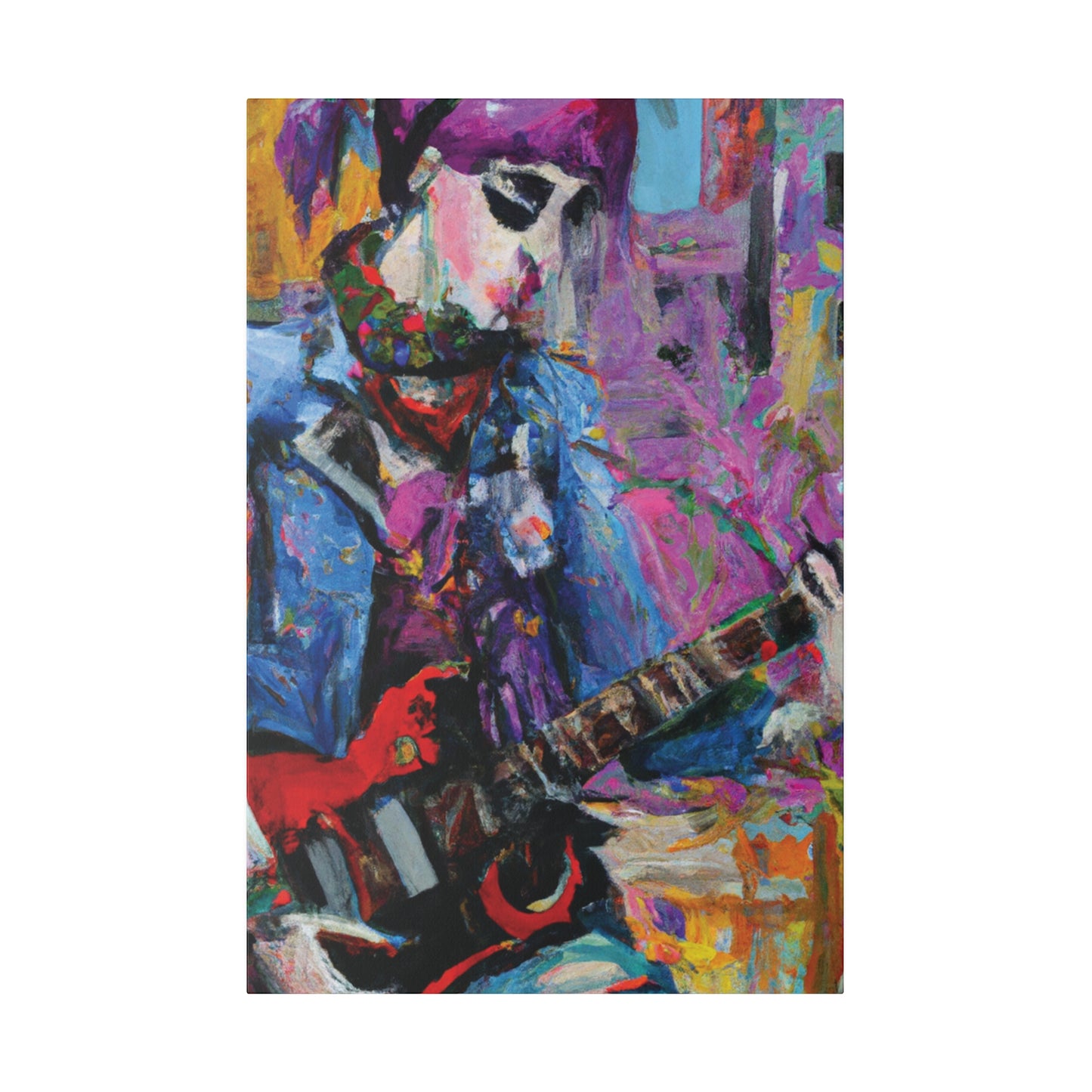 9210O - Rockstar Oil Painting Style Print | Poster | Home Decor | Wall Art | Music Art | Canvas
