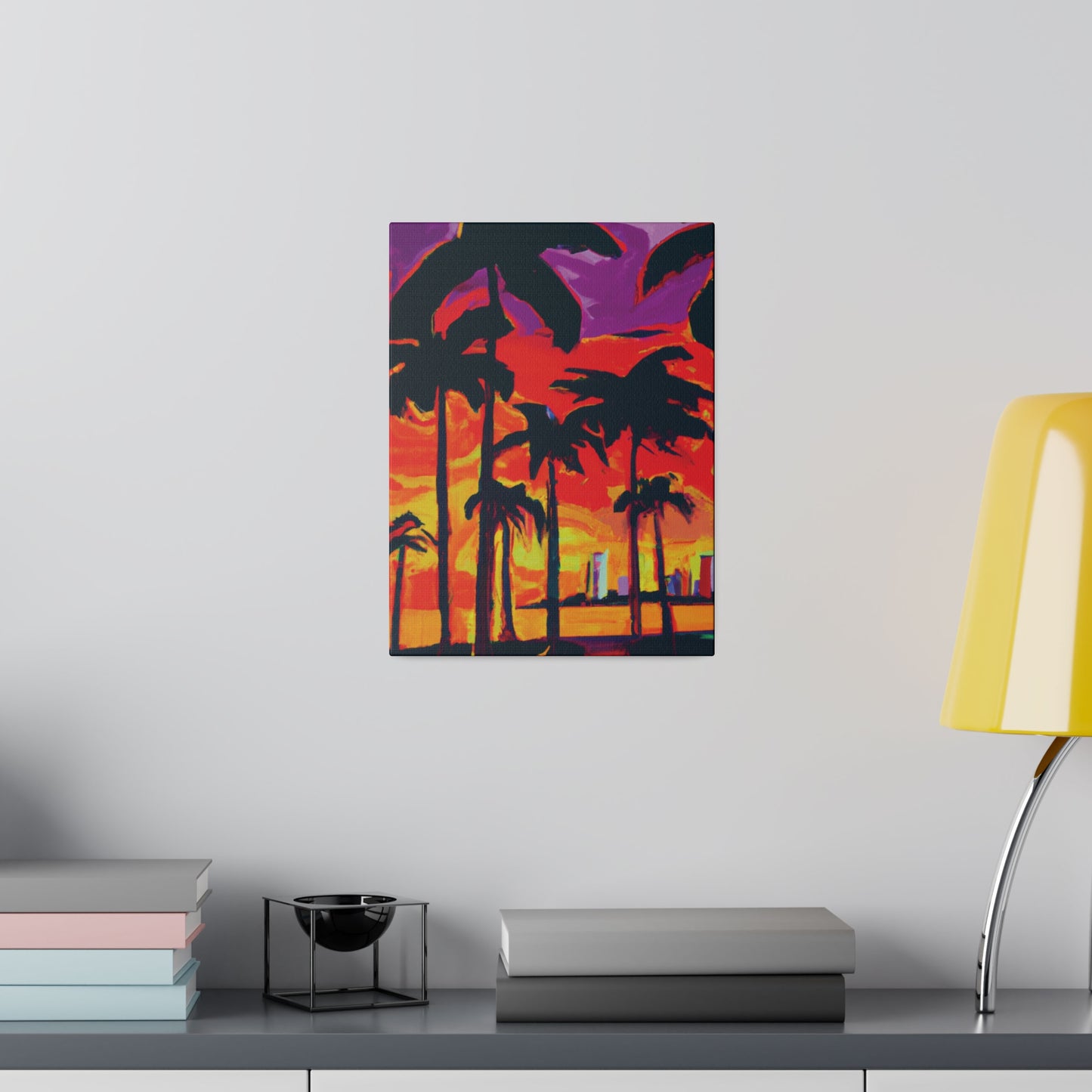 3128K - Miami Beach Sunset Painting Print | Miami | Beach | Sunset | Poster | Home Decor | Wall Art | Canvas