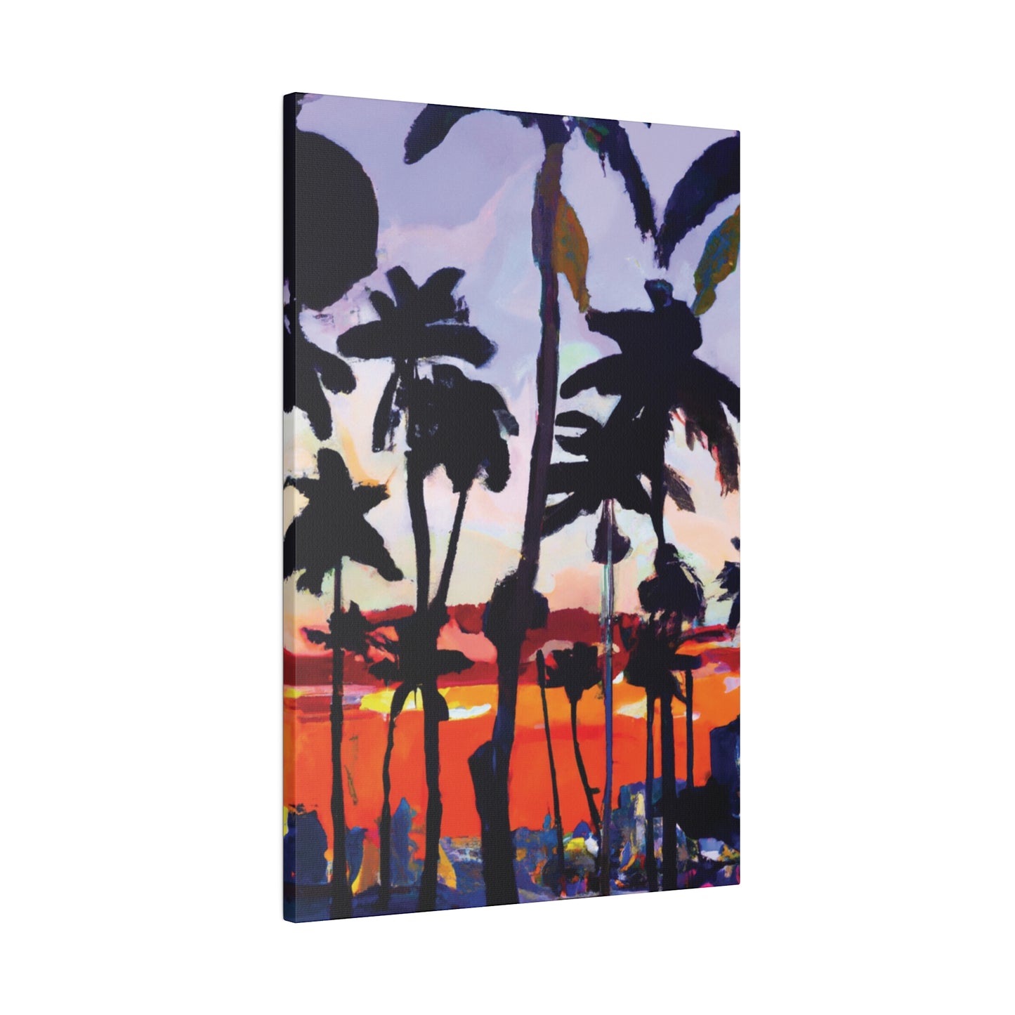 4161D - Miami Beach Sunset Painting Print | Miami | Beach | Sunset | Poster | Home Decor | Wall Art | Canvas