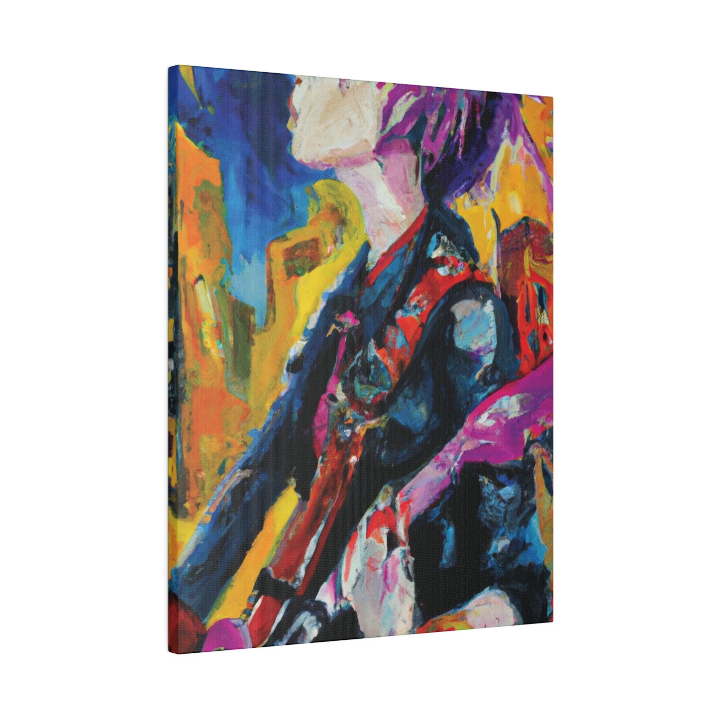 8245D - Rockstar Oil Painting Style Print | Poster | Home Decor | Wall Art | Music Art | Canvas