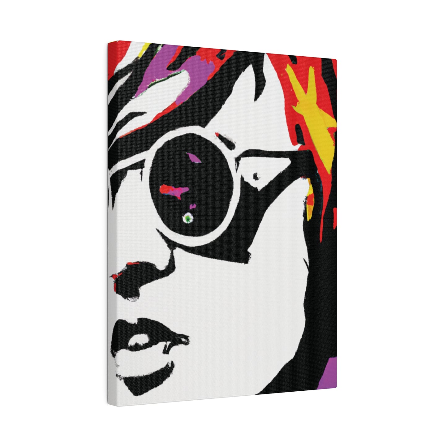 199N - Rockstar Painting Print | Face | Abstract | Poster | Home Decor | Wall Art | Music Art | Canvas