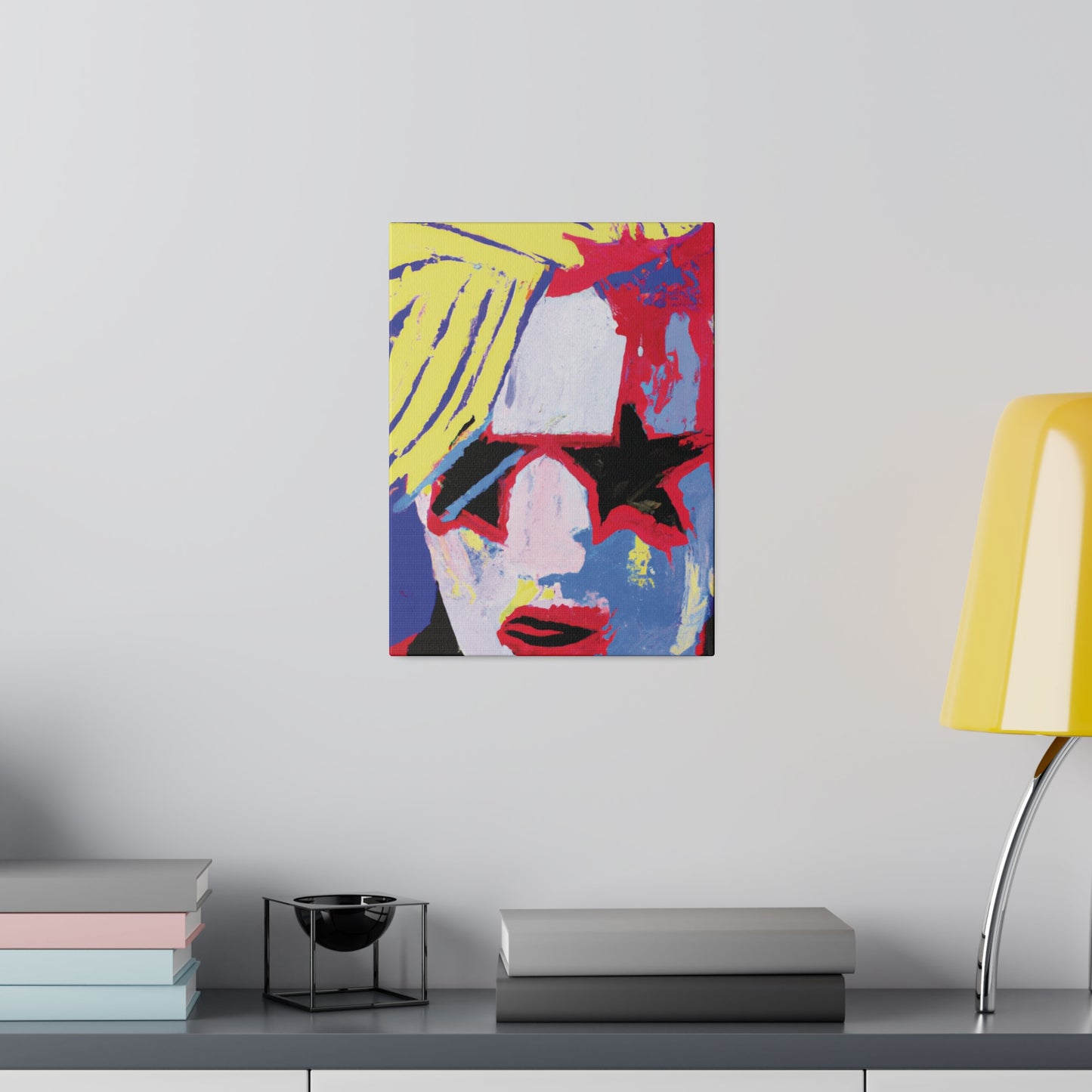 4762T - Rockstar Painting Print | Face | Abstract | Poster | Home Decor | Wall Art | Music Art | Canvas