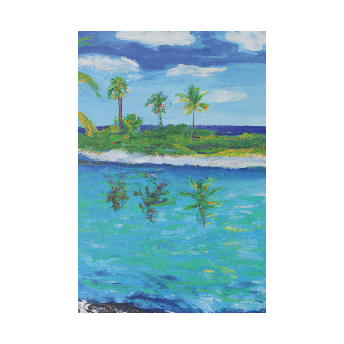 7382P - Bahamas Ocean Painting Print | Bahamas | Ocean | Beach | Poster | Home Decor | Wall Art | Canvas