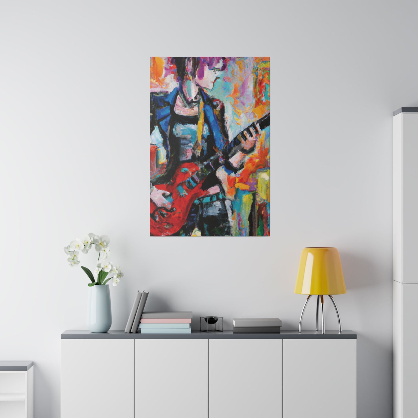 3278V - Rockstar Oil Painting Style Print | Poster | Home Decor | Wall Art | Music Art | Canvas