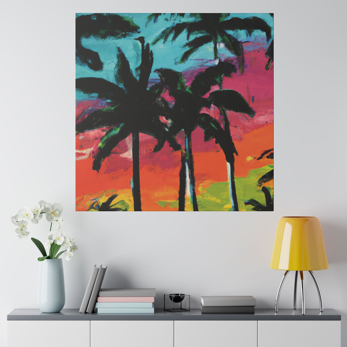 9761F - Miami Beach Sunset Painting Print | Miami | Beach | Sunset | Poster | Home Decor | Wall Art | Canvas