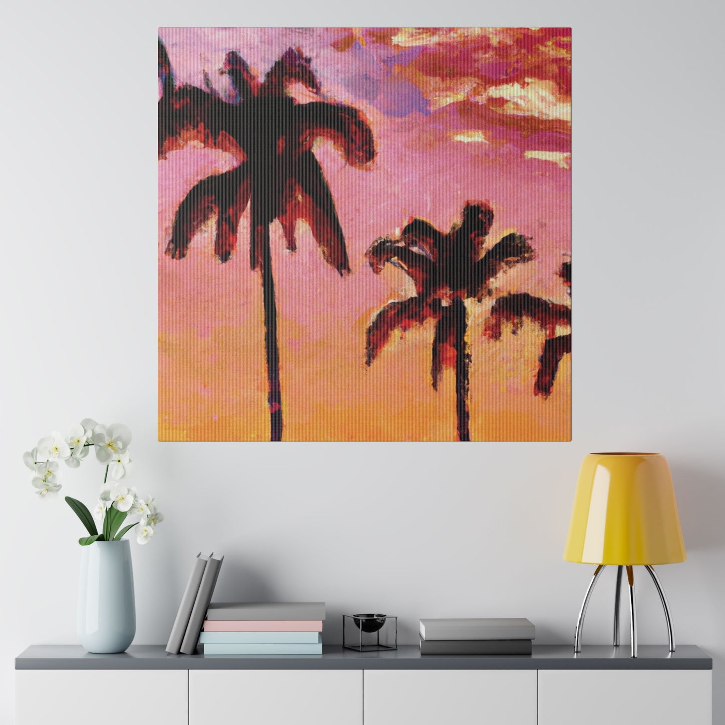 7485A - Miami Beach Sunset Painting Print | Miami | Beach | Sunset | Poster | Home Decor | Wall Art | Canvas