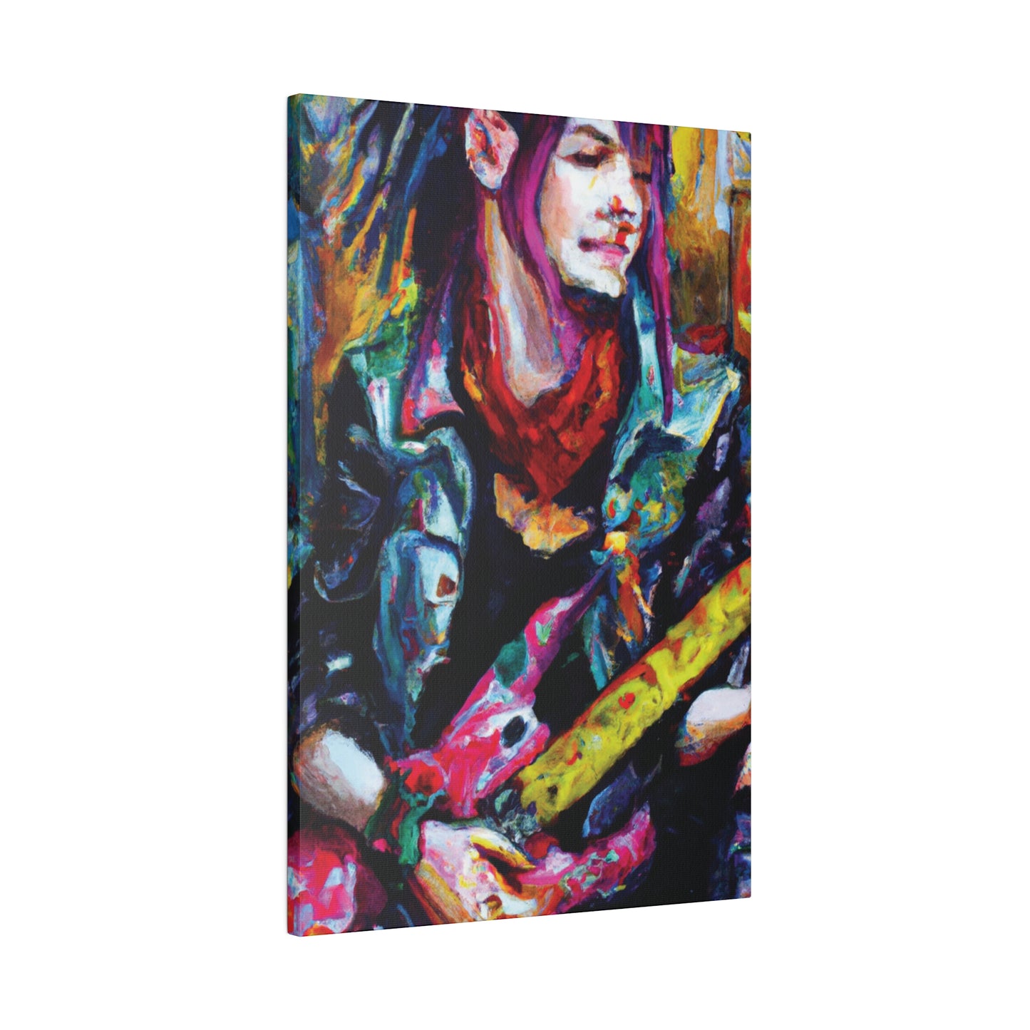 9128F - Rockstar Oil Painting Style Print | Poster | Home Decor | Wall Art | Music Art | Canvas