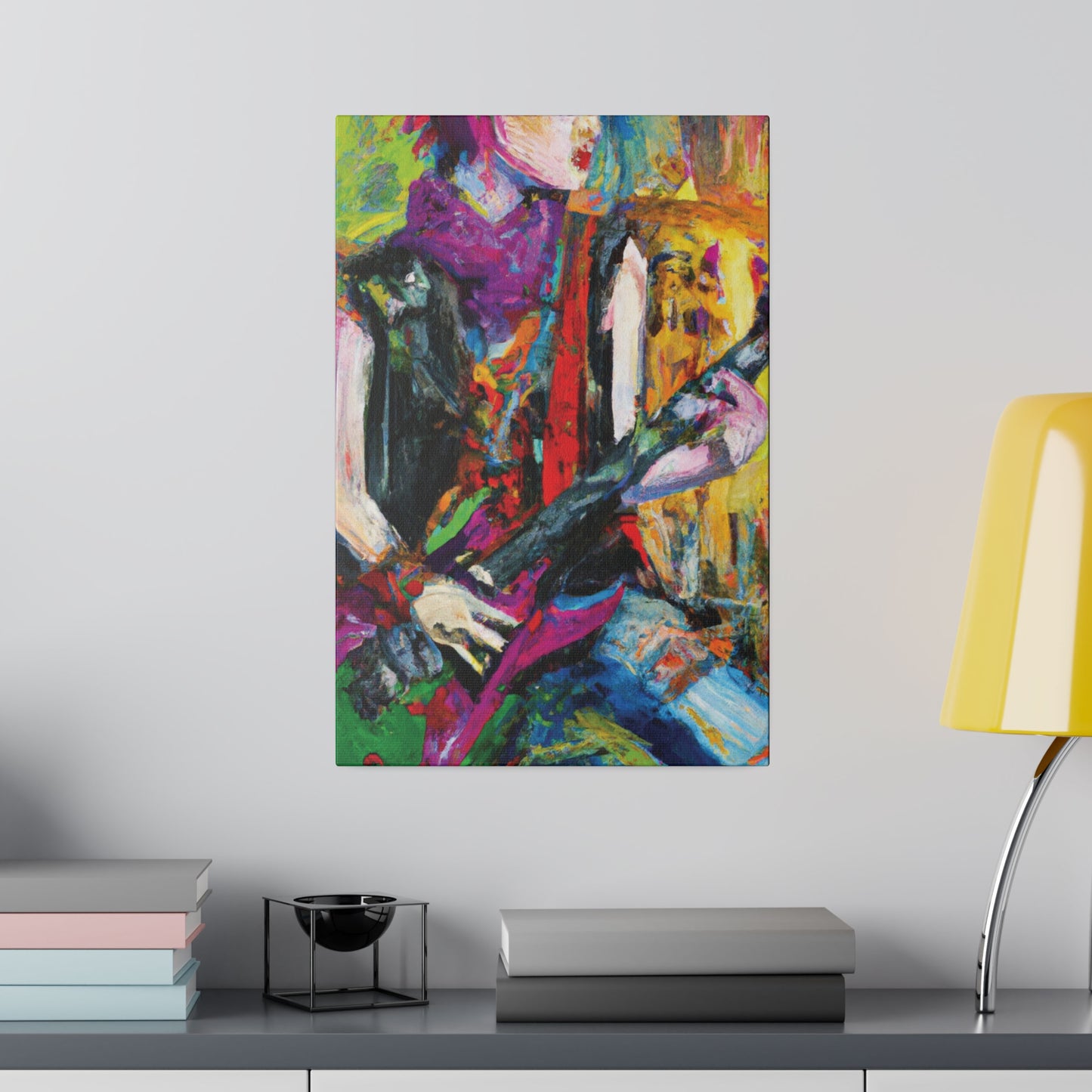 3088A - Rockstar Oil Painting Style Print | Poster | Home Decor | Wall Art | Music Art | Canvas