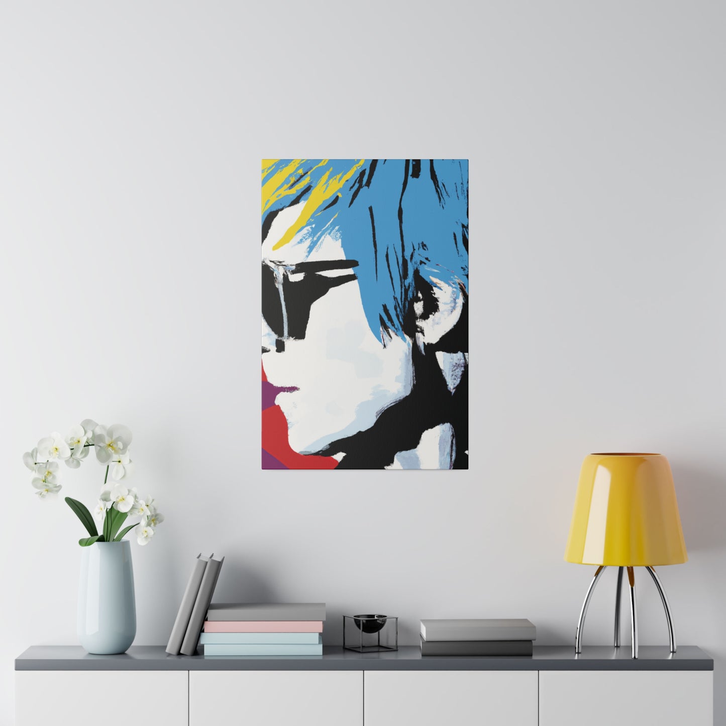 7456U - Rockstar Painting Print | Face | Abstract | Poster | Home Decor | Wall Art | Music Art | Canvas