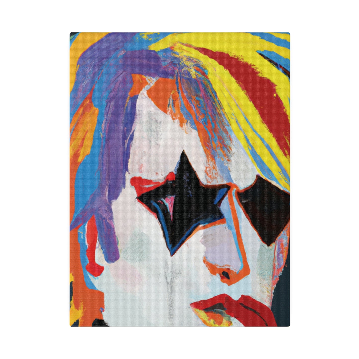 5673A - Rockstar Painting Print | Face | Abstract | Poster | Home Decor | Wall Art | Music Art | Canvas