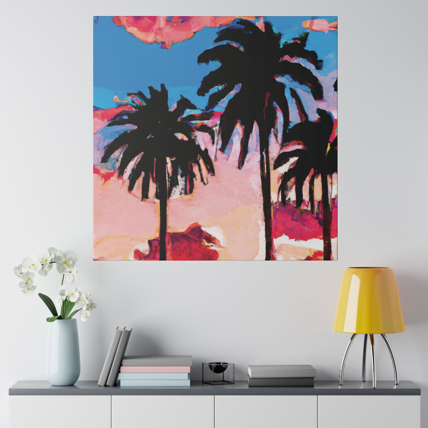 4347Z - Miami Beach Sunset Painting Print | Miami | Beach | Sunset | Poster | Home Decor | Wall Art | Canvas