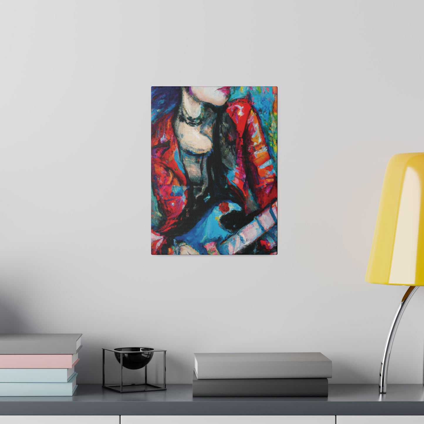 7551J - Rockstar Oil Painting Style Print | Poster | Home Decor | Wall Art | Music Art | Canvas