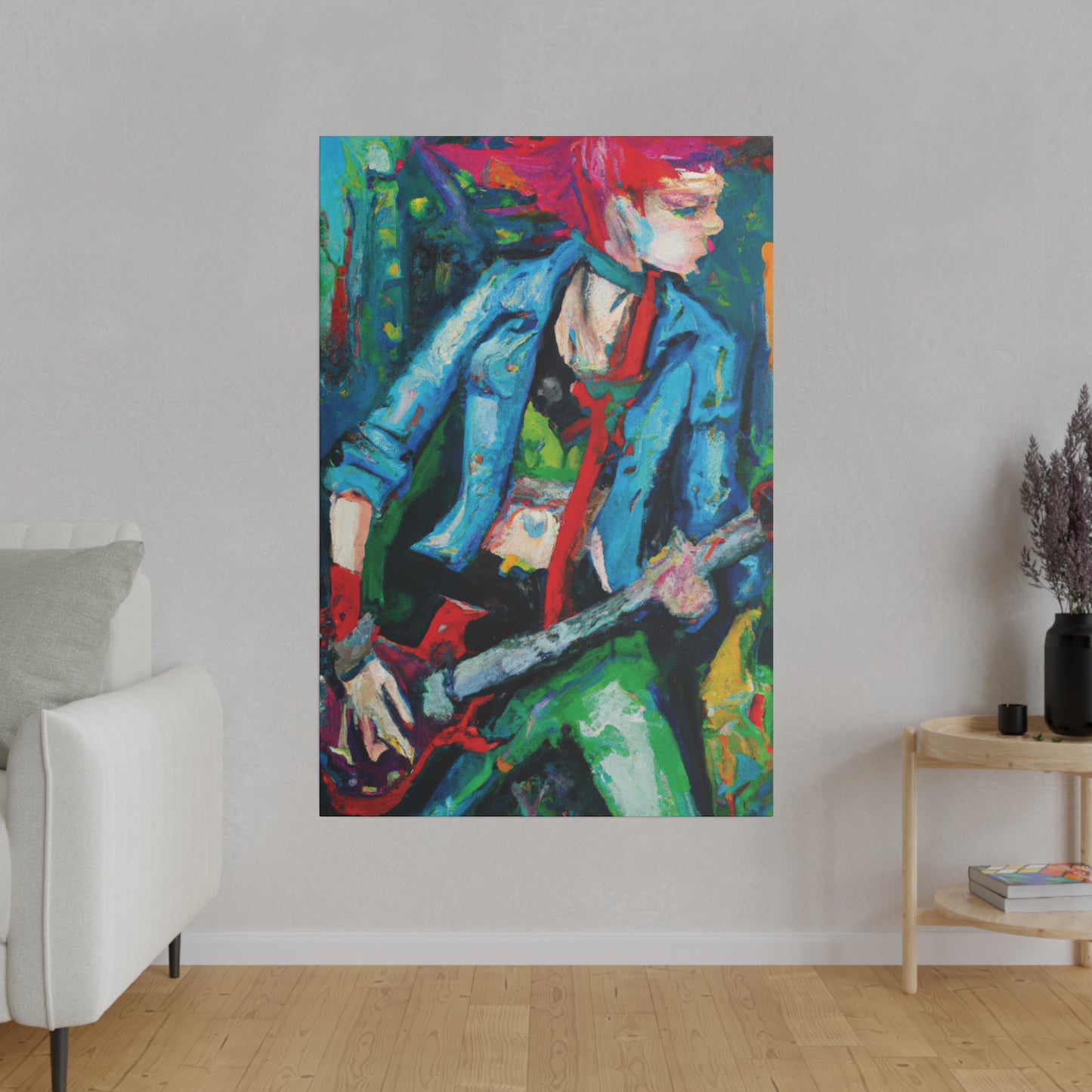 6775F - Rockstar Oil Painting Style Print | Poster | Home Decor | Wall Art | Music Art | Canvas