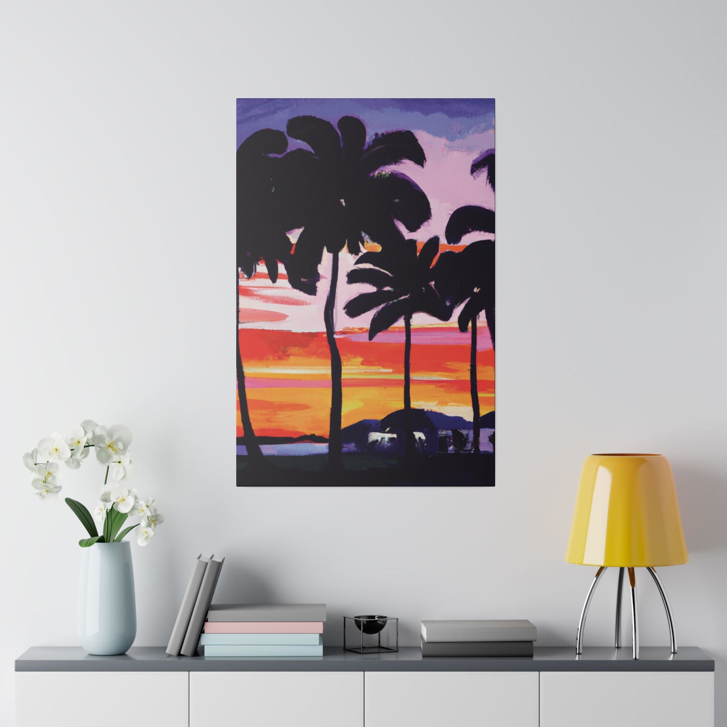 2948T - Miami Beach Sunset Painting Print | Miami | Beach | Sunset | Poster | Home Decor | Wall Art | Canvas