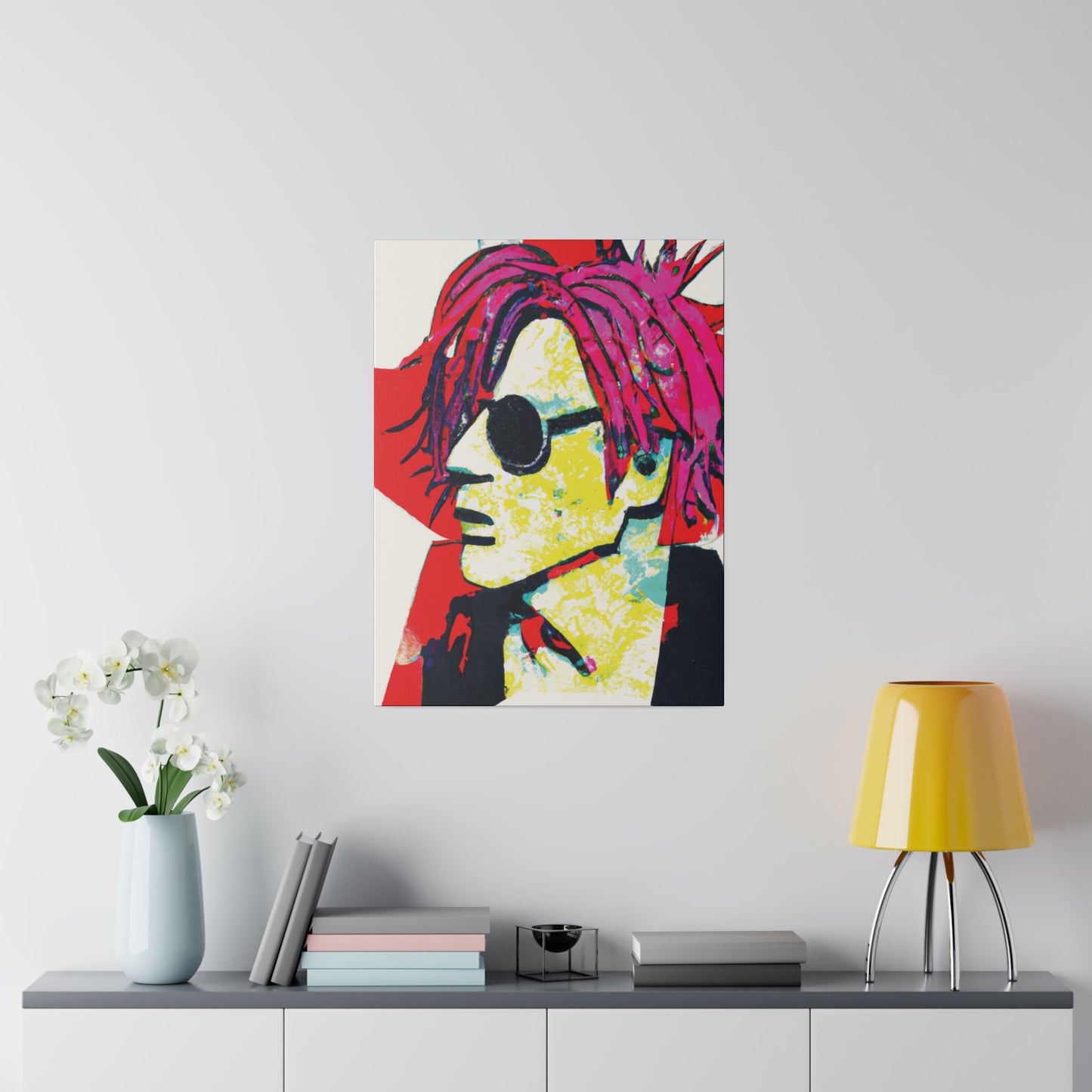 3019T - Rockstar Painting Print | Face | Abstract | Poster | Home Decor | Wall Art | Music Art | Canvas