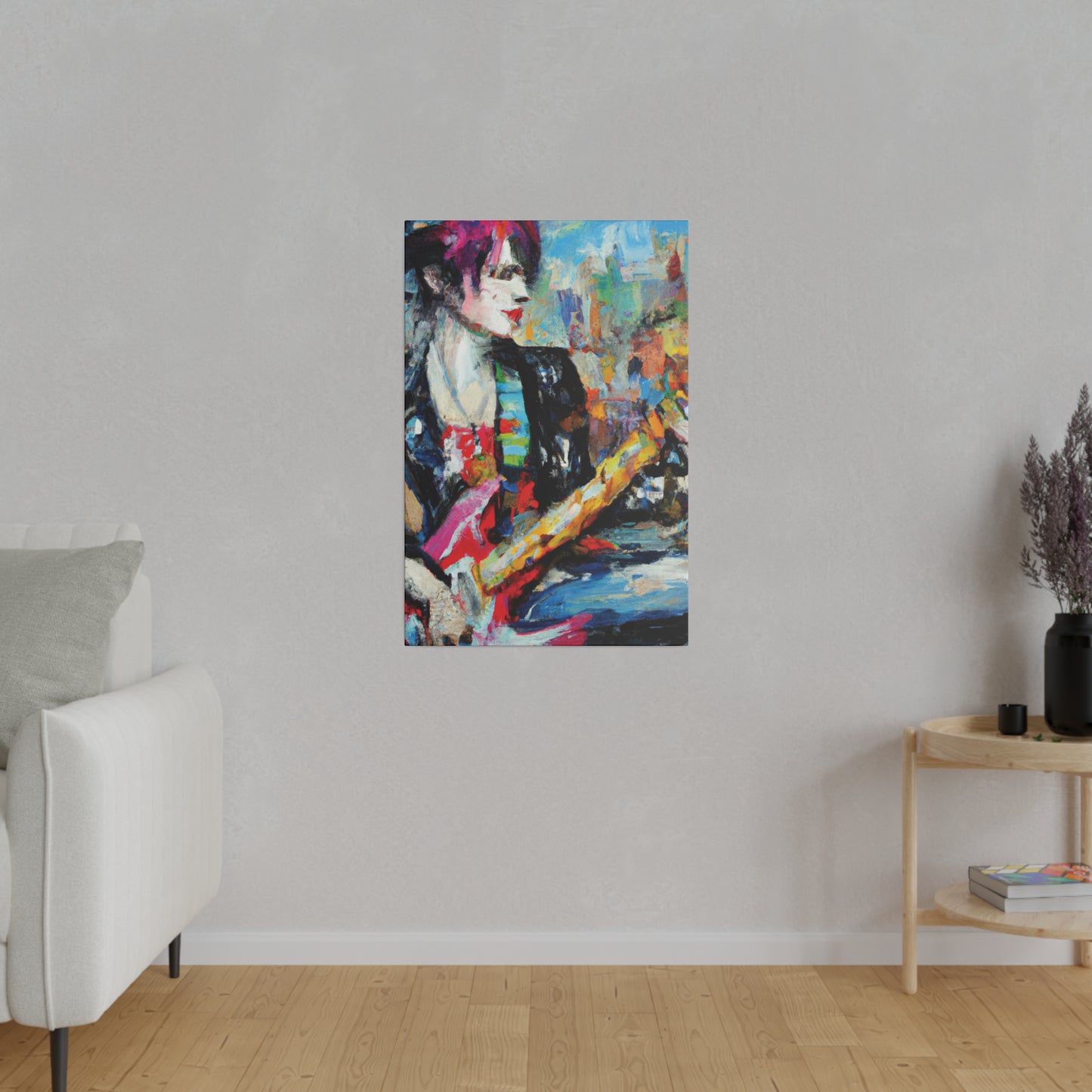 8162K - Rockstar Oil Painting Style Print | Poster | Home Decor | Wall Art | Music Art | Canvas