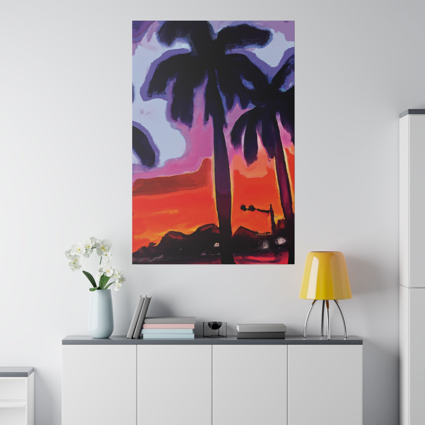 8187A - Miami Beach Sunset Painting Print | Miami | Beach | Sunset | Poster | Home Decor | Wall Art | Canvas