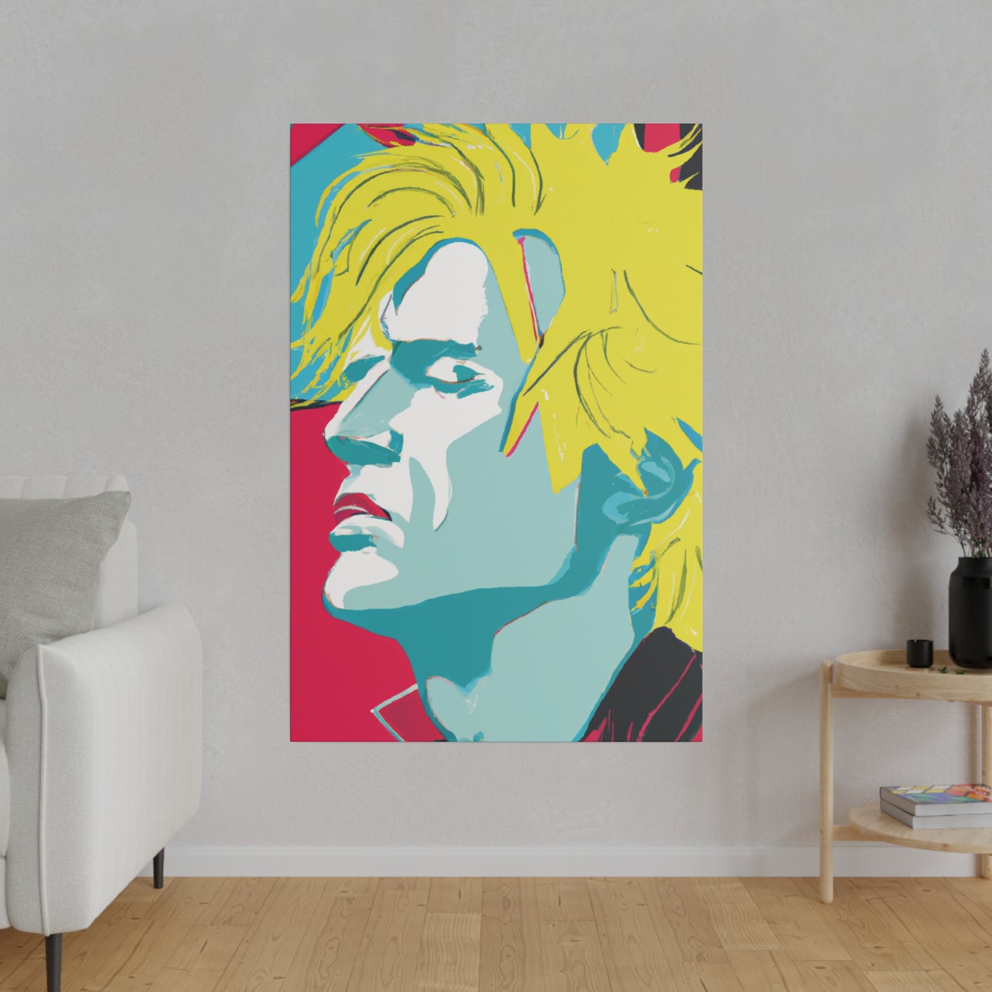 8672J - Rockstar Painting Print | Face | Abstract | Poster | Home Decor | Wall Art | Music Art | Canvas