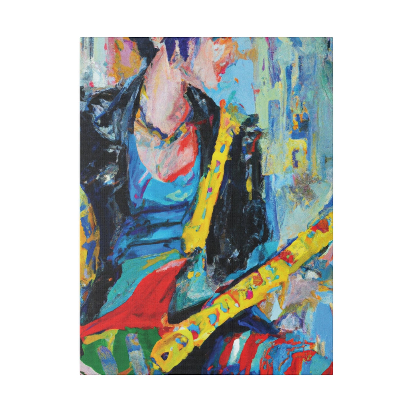 514Y - Rockstar Oil Painting Style Print | Poster | Home Decor | Wall Art | Music Art | Canvas