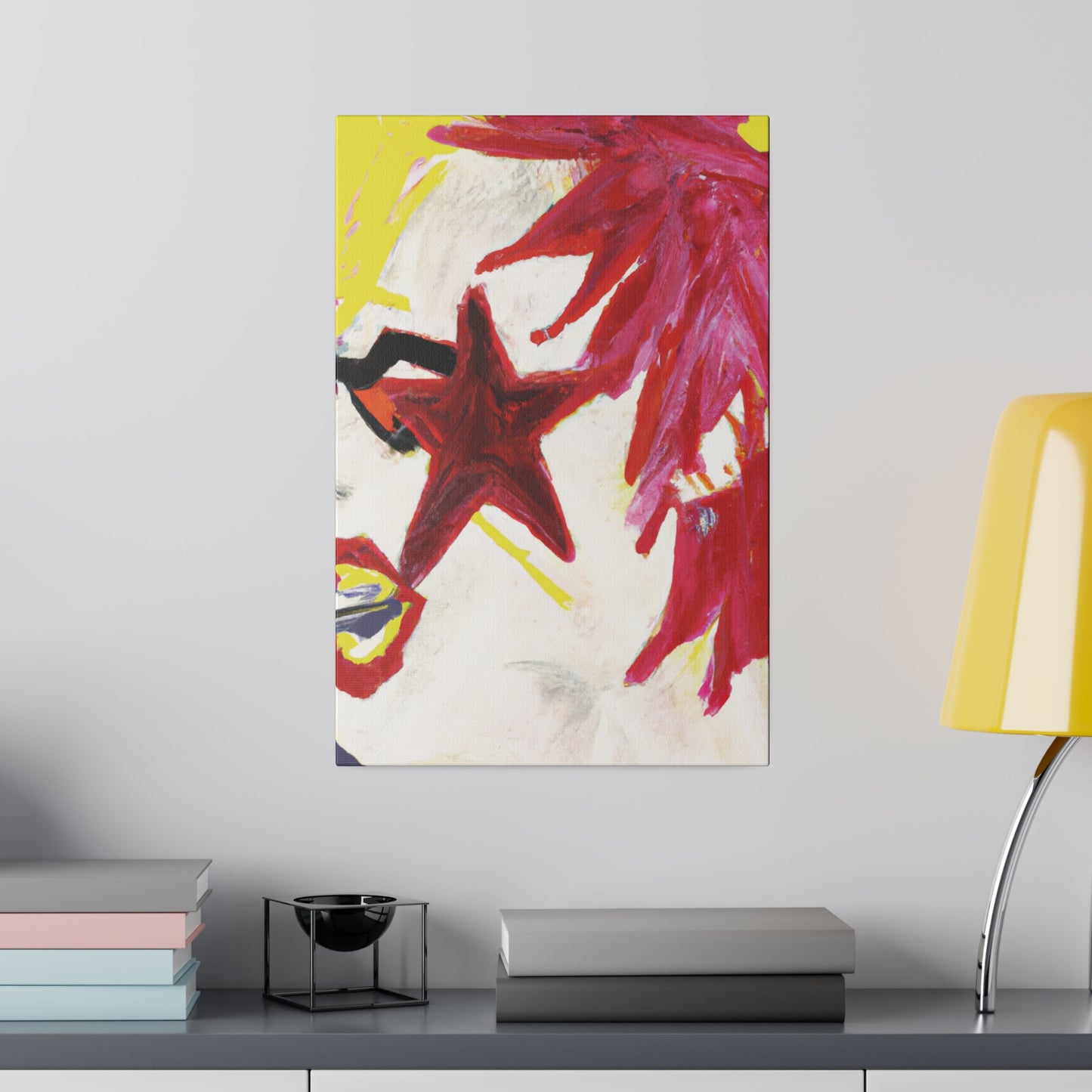 5967Z - Rockstar Painting Print | Face | Abstract | Poster | Home Decor | Wall Art | Music Art | Canvas