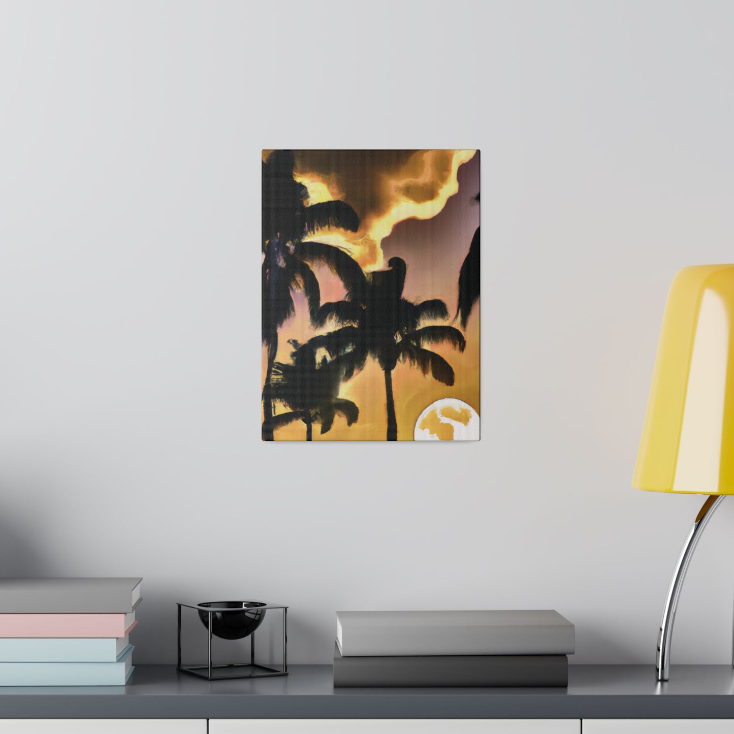 6382Q - Miami Beach Sunset Painting Print | Miami | Beach | Sunset | Poster | Home Decor | Wall Art | Canvas