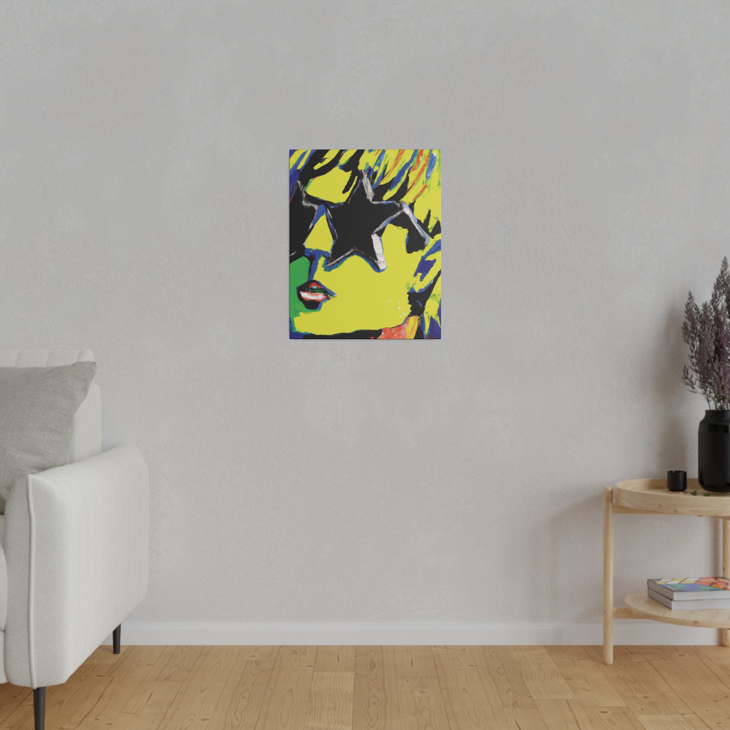 9785T - Rockstar Painting Print | Face | Abstract | Poster | Home Decor | Wall Art | Music Art | Canvas