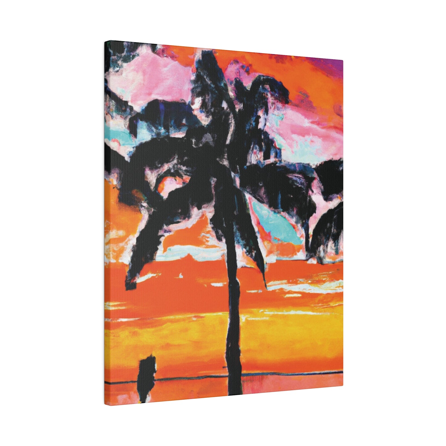 8371S - Miami Beach Sunset Painting Print | Miami | Beach | Sunset | Poster | Home Decor | Wall Art | Canvas