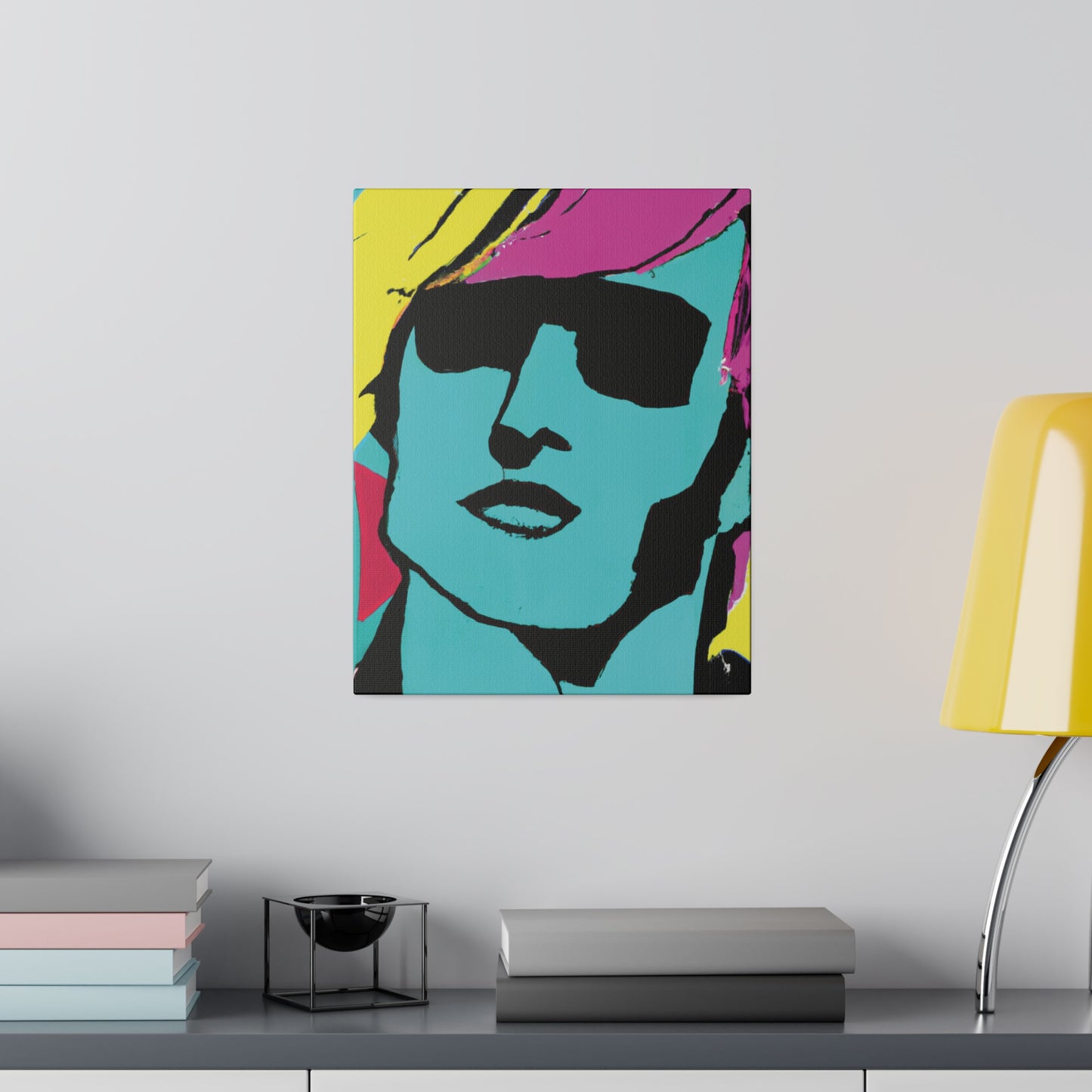 8753H - Rockstar Painting Print | Face | Abstract | Poster | Home Decor | Wall Art | Music Art | Canvas