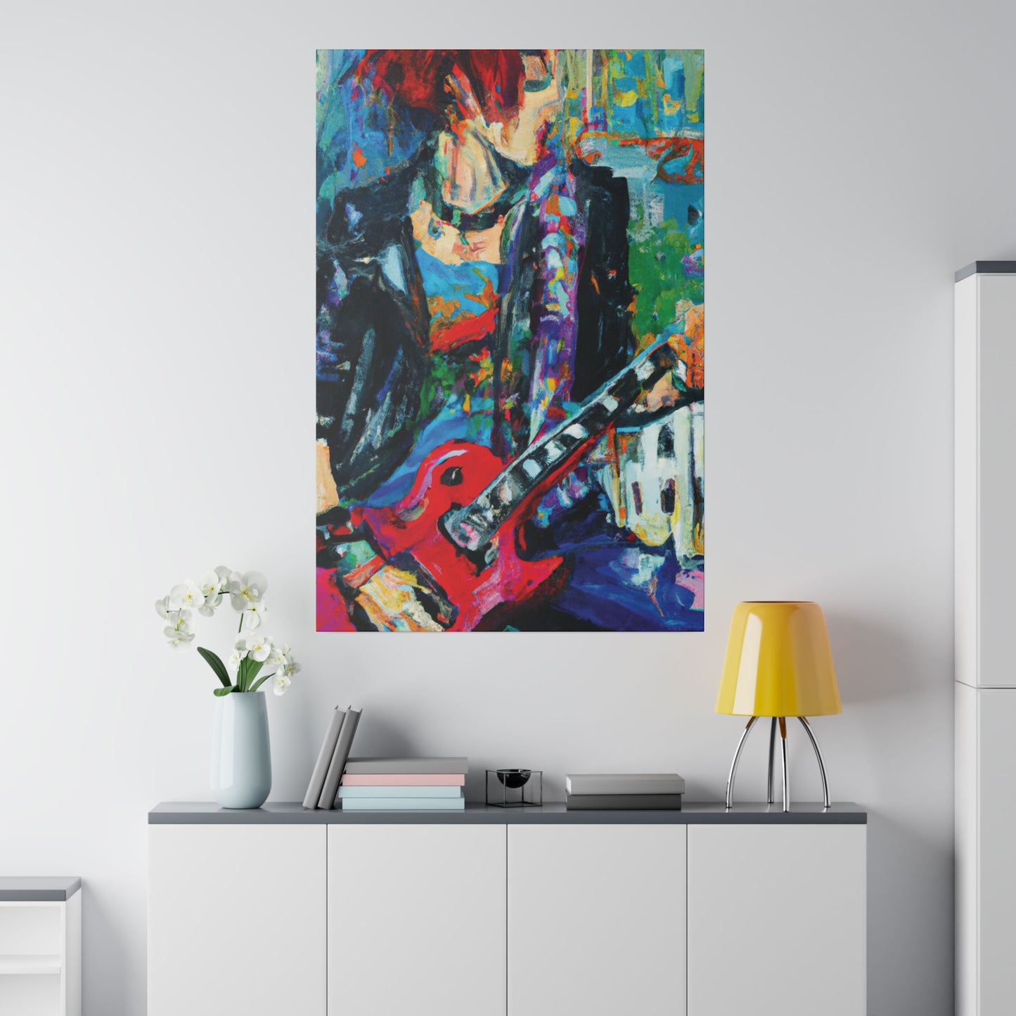 814T - Rockstar Oil Painting Style Print | Poster | Home Decor | Wall Art | Music Art | Canvas