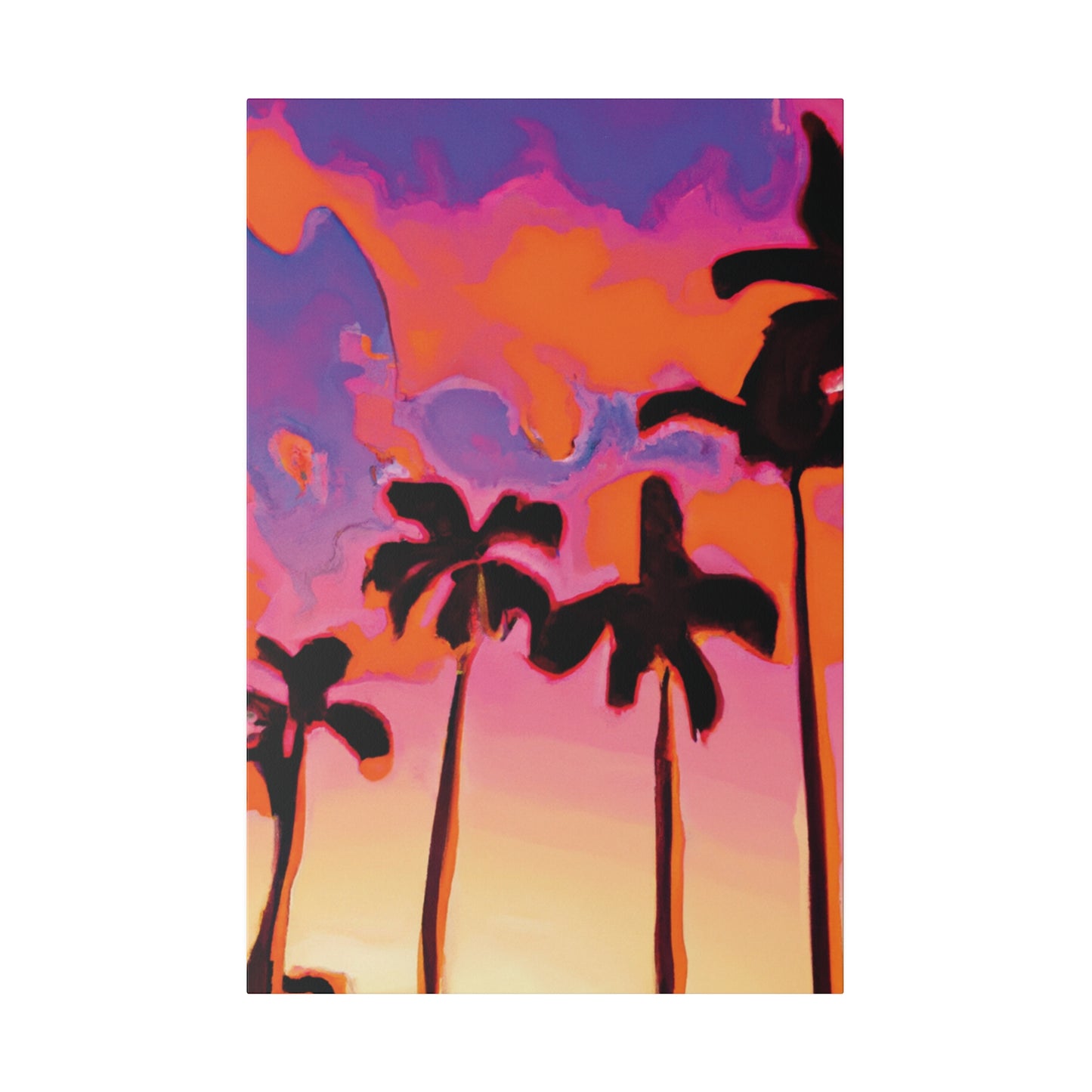 7182U - Miami Beach Sunset Painting Print | Miami | Beach | Sunset | Poster | Home Decor | Wall Art | Canvas