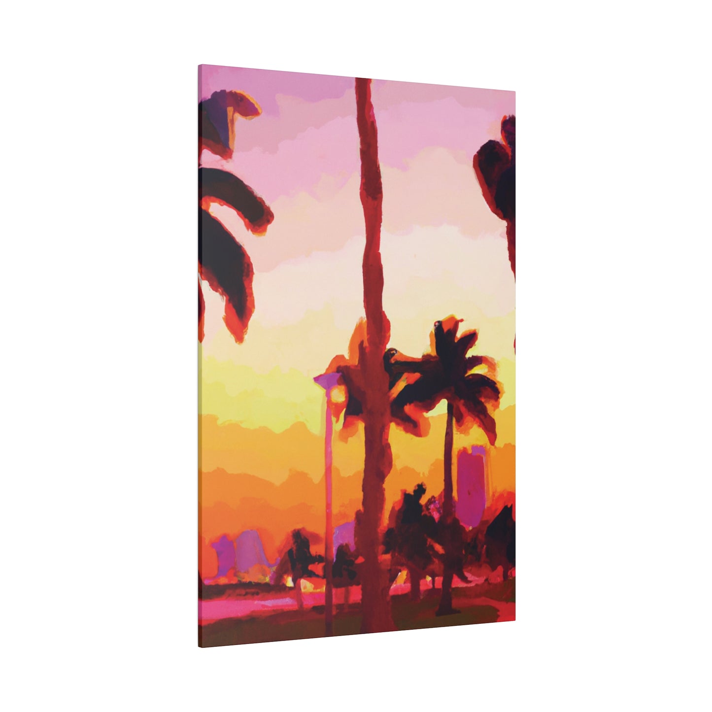 7016Q - Miami Beach Sunset Painting Print | Miami | Beach | Sunset | Poster | Home Decor | Wall Art | Canvas