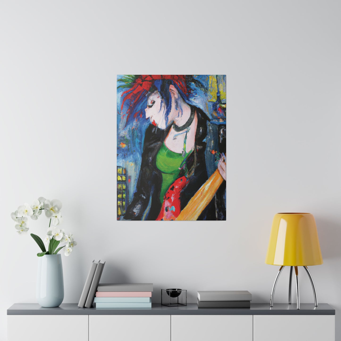 9423T - Rockstar Oil Painting Style Print | Poster | Home Decor | Wall Art | Music Art | Canvas