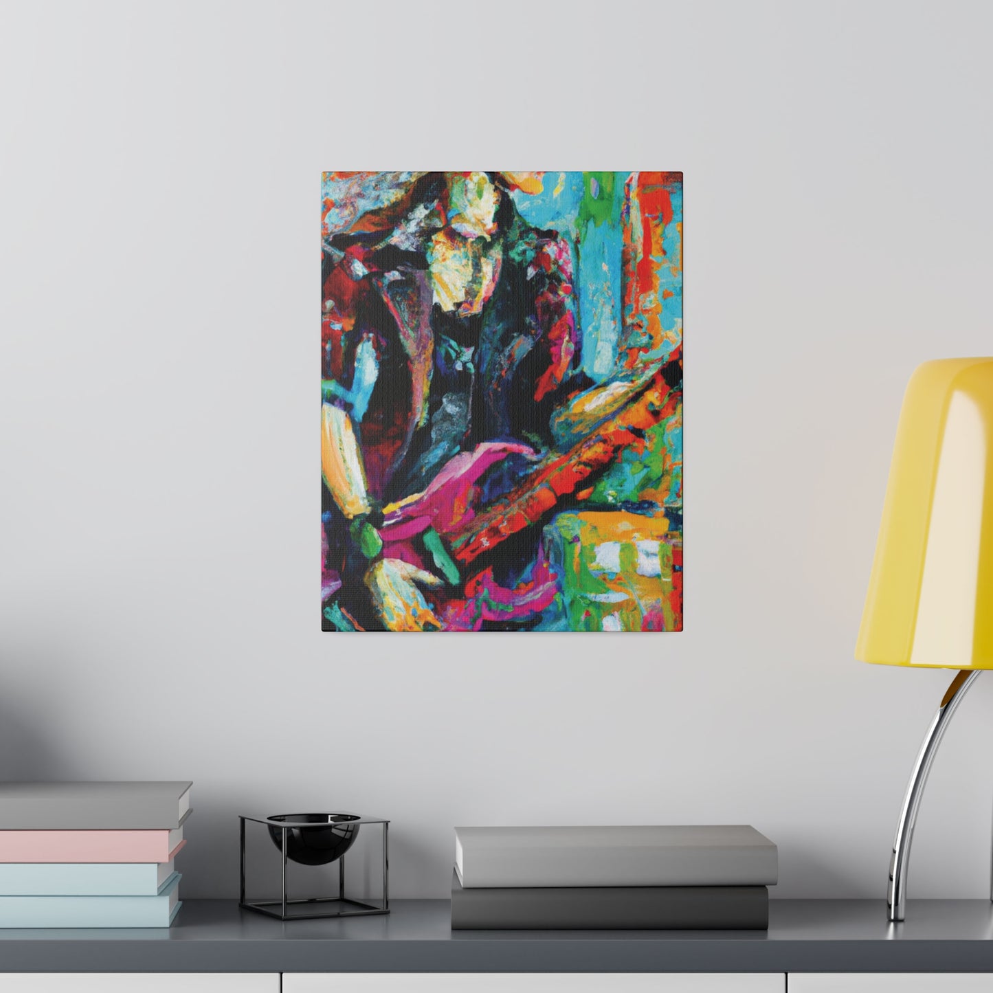 5003E - Rockstar Oil Painting Style Print | Poster | Home Decor | Wall Art | Music Art | Canvas