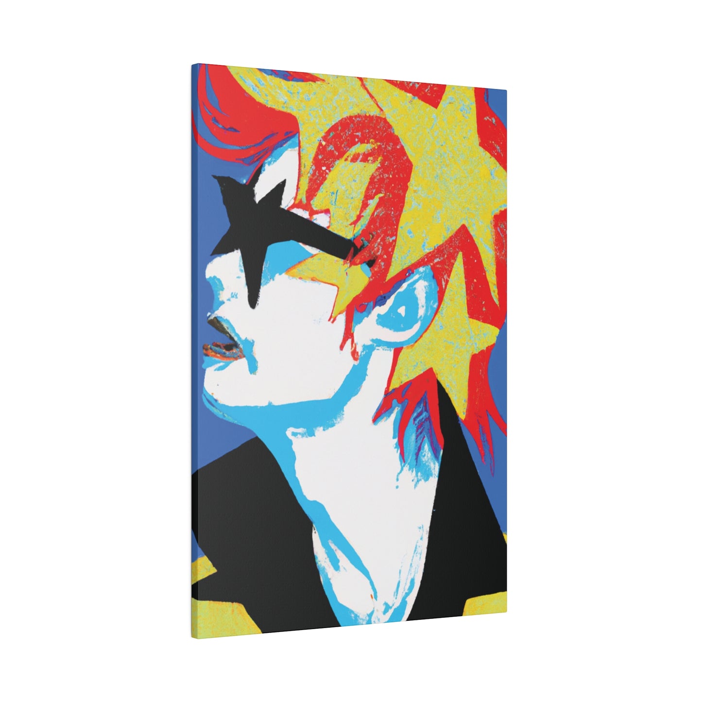 9245E - Rockstar Painting Print | Face | Abstract | Poster | Home Decor | Wall Art | Music Art | Canvas