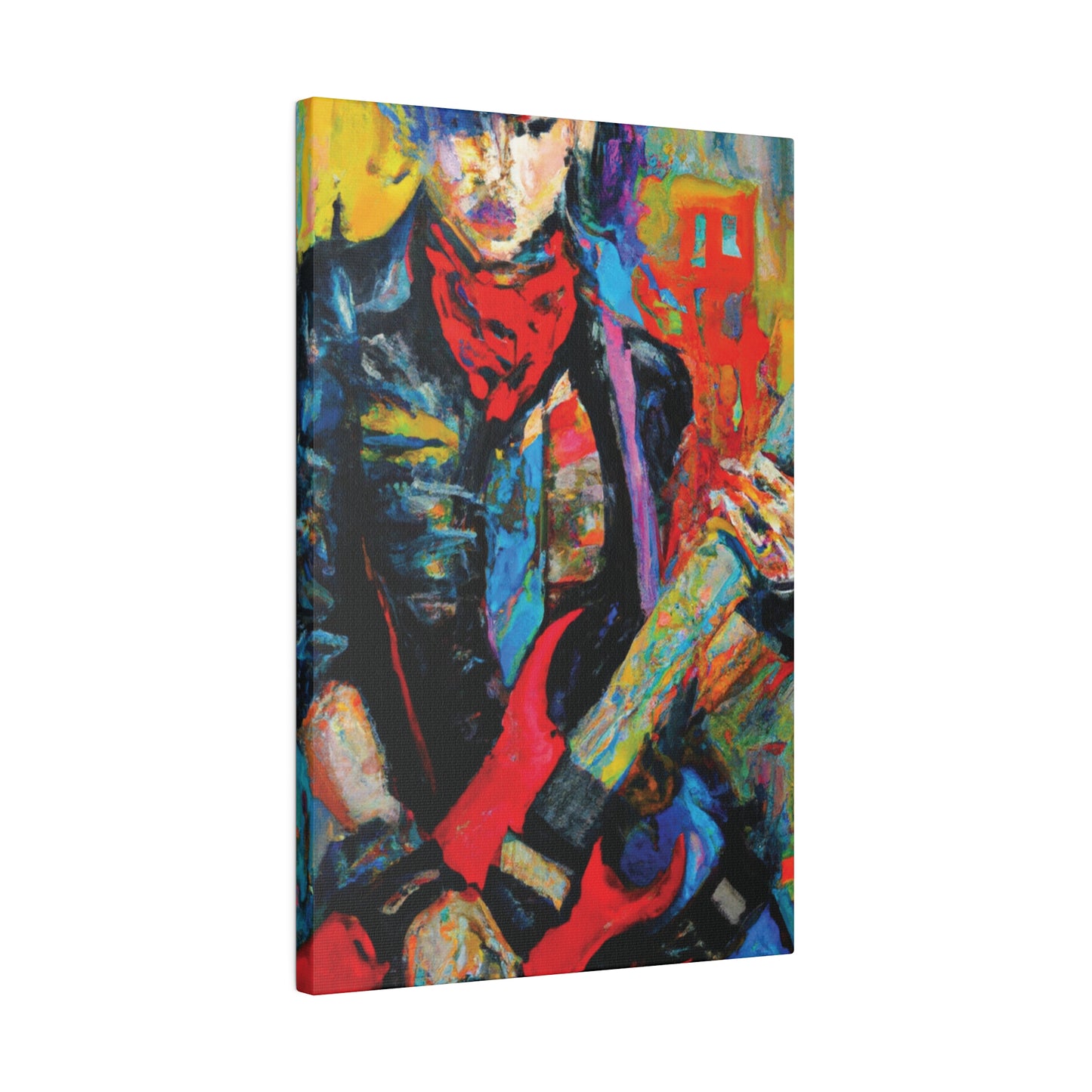 8732A - Rockstar Oil Painting Style Print | Poster | Home Decor | Wall Art | Music Art | Canvas