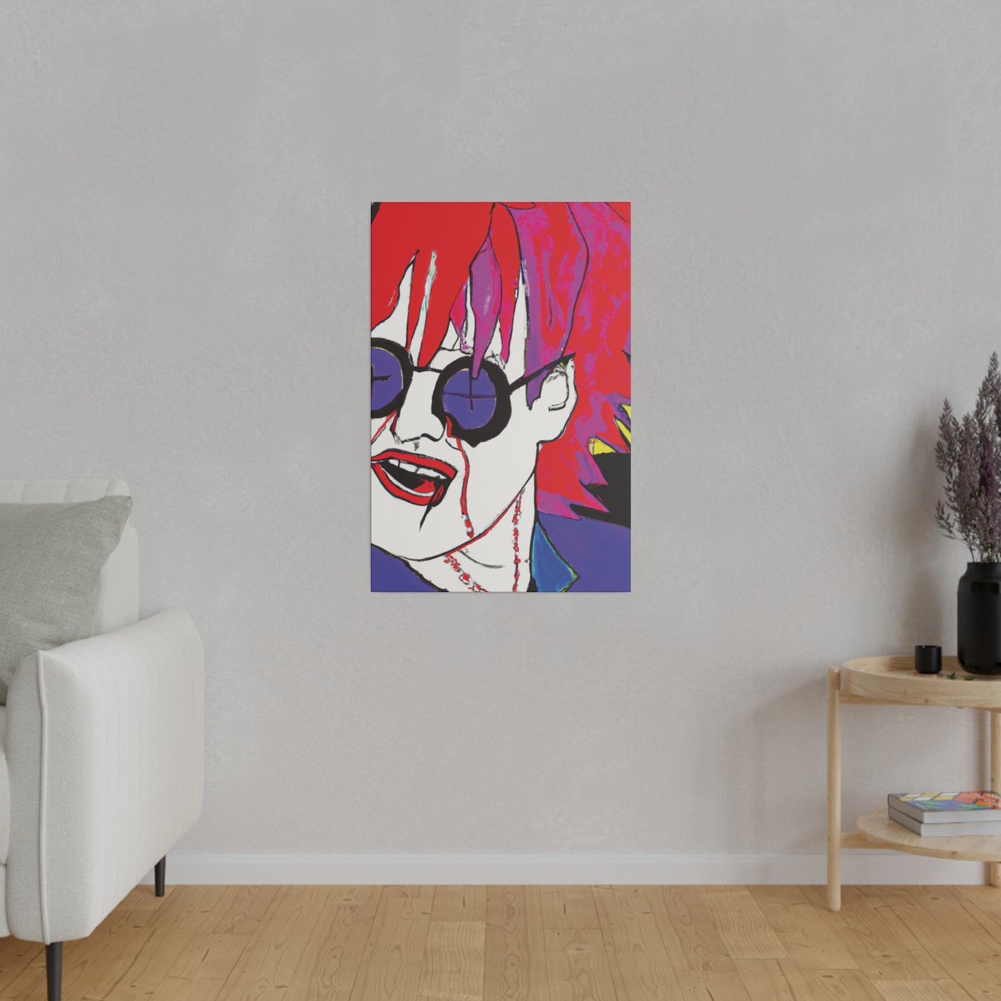 4014Q - Rockstar Painting Print | Face | Abstract | Poster | Home Decor | Wall Art | Music Art | Canvas